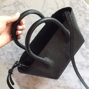 Danger Dover petite tote black pebbled leather